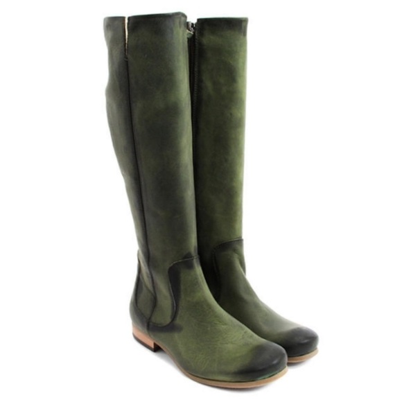 John Fluevog Shoes - John Fluevog Women’s 6 Radio ARD Knee High Boots Green Leather